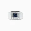 Effy Jewelry Men's 14K White Gold Sapphire and Diamond Ring, 1.69 TCW | Mens