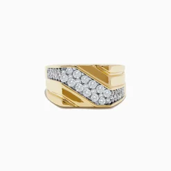 Effy Jewelry Men's 14K Yellow Gold and Diamond Ring | Mens