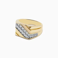 Effy Jewelry Men's 14K Yellow Gold and Diamond Ring | Mens