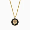 Effy Jewelry Men's 14K Yellow Gold Black Diamond Lion Pendant | Mens