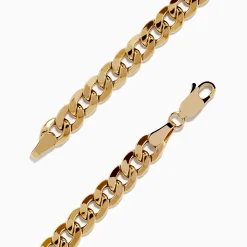 Effy Jewelry Men's 14K Yellow Gold Black and White Diamond Evil Eye Chain Bracelet 8.75" | Mens