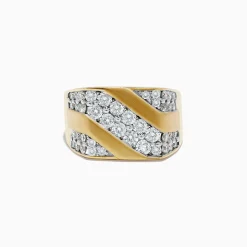 Effy Jewelry Men's 14K Yellow Gold Diamond Ring | Mens