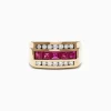 Effy Jewelry Men's 14K Yellow Gold Diamond Ruby Ring, 2.59 TCW | Mens