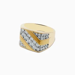 Effy Jewelry Men's 14K Yellow Gold Diamond Ring | Mens
