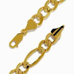 Effy Jewelry Men's 14K Yellow Gold Figaro Chain Link Bracelet 9" | Mens
