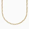 Effy Jewelry Men's 14K Yellow Gold Hollow Interlock Oval Chain Link Necklace 22" | Mens