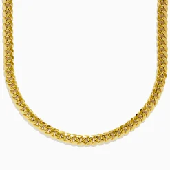 Effy Jewelry Men's 14K Yellow Gold Hollow Curb Chain Necklace 22" | Mens