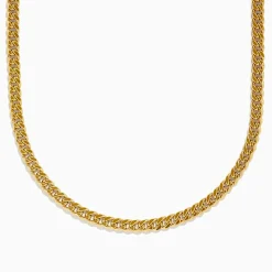 Effy Jewelry Men's 14K Yellow Gold Hollow Cuban Chain Necklace - 22'' | Mens