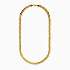 Effy Jewelry Men's 14K Yellow Gold Hollow Curb Chain Necklace 22" | Mens