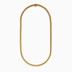 Effy Jewelry Men's 14K Yellow Gold Hollow Cuban Chain Necklace - 22'' | Mens