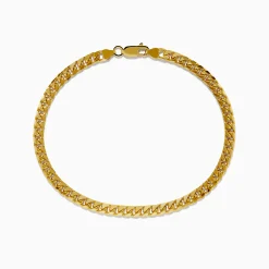 Effy Jewelry Men's 14K Yellow Gold 4.5mm Solid Cuban Domed 9" Bracelet | Mens