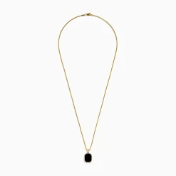 Effy Jewelry Men's 14K Yellow Gold Onyx and Diamond Pendant | Mens