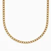 Effy Jewelry Men's 14K Yellow Gold Oval Curb Chain Necklace, 22'' | Mens