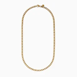 Effy Jewelry Men's 14K Yellow Gold Oval Curb Chain Necklace, 22'' | Mens
