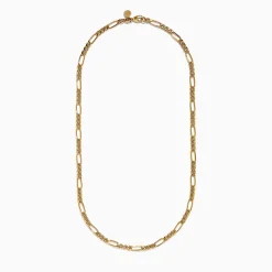 Effy Jewelry Men's 14K Yellow Gold Oval Figaro 22" Chain Necklace | Mens