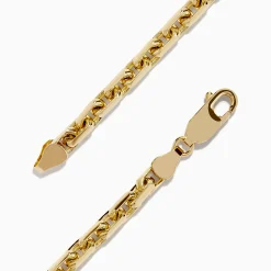 Effy Jewelry Men's 14K Yellow Gold Solid Chain Link Bracelet 8.5" | Mens