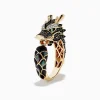 Effy Jewelry Men's 14K Yellow Gold Tsavorite and Multi Diamond Dragon Ring | Mens