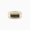 Effy Jewelry Men's 14K Yellow Gold White and Black Diamond Ring | Mens