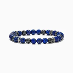 Effy Jewelry Men's Lapis Lazuli and Hematite Beaded 7.5" Bracelet, 60.00 TW | Mens
