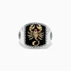 Effy Jewelry Men's Silver u0026 14K Gold Plating Onyx and Ruby Scorpion Ring, 5.00 TCW | Mens