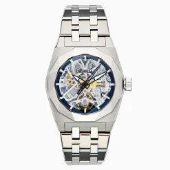 Effy Jewelry Men's Skeleton Diamond Cut Sapphire Crystal Titanium Watch | Watches