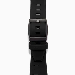 Effy Jewelry Men's Skeleton Diamond Cut Sapphire Crystal Black Plated Titanium and Silicone Watch | Watches