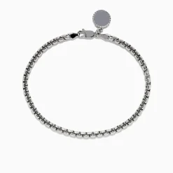 BH Multi Men's Sterling Silver 8" Box Link Bracelet | Mens