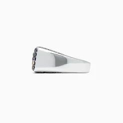 Effy Jewelry Men's Sterling Silver and Blue Sapphire Ring, 1.35 TCW | Mens