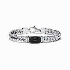 Effy Jewelry Men's Sterling Silver Black Spinel Bracelet | Mens
