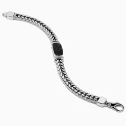 Effy Jewelry Men's Sterling Silver Black Spinel Bracelet | Mens