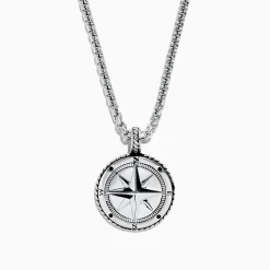Effy Jewelry Men's Sterling Silver Compass Pendant | Mens