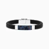 Effy Jewelry Men's Sterling Silver Pietersite Woven Leather Bracelet, 12.50 TCW | Mens