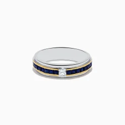 Effy Jewelry 925 Men's Sterling Silver Sapphire Ring | Mens
