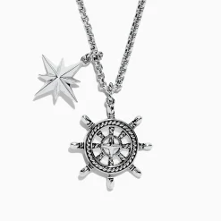 Effy Jewelry Men's Sterling Silver Ship's Wheel and Star Pendant | Mens