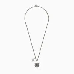Effy Jewelry Men's Sterling Silver Ship's Wheel and Star Pendant | Mens