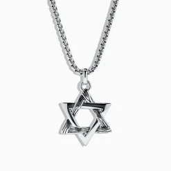 Effy Jewelry Men's Sterling Silver Star of David Pendant | Mens