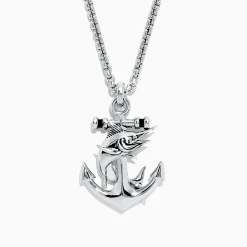 Effy Jewelry Men's Sterling Silver Swordfish and Anchor Pendant | Mens