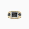 BH Multi Men's Two Tone Gold Black and White Diamond Ring, 1.00 TCW | Mens