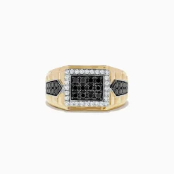 BH Multi Men's Two Tone Gold Black and White Diamond Ring, 1.00 TCW | Mens