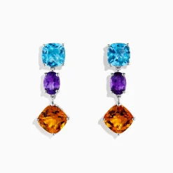 Effy Jewelry Mosaic 925 Sterling Silver Multi Gemstone Earrings | Earrings