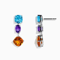 Effy Jewelry Mosaic 925 Sterling Silver Multi Gemstone Earrings | Earrings