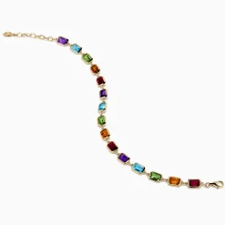 Effy Jewelry Mosaic 14K Yellow Gold Bezel Multi Color Gemstone Bracelet | Bracelets