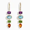 Effy Jewelry Mosaic 14K Yellow Gold Diamond and Multi Stone Drop Earrings | Earrings