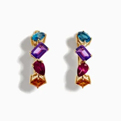 Effy Jewelry Mosaic 14K Yellow Gold Multi Gemstone Earrings | Earrings