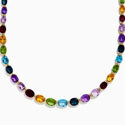 Effy Jewelry Mosaic 14K Yellow Gold Multi Gemstone Necklace | Necklaces & Pendants