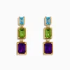 Effy Jewelry Mosaic 14K Yellow Gold Multi Gemstone and Diamond Drop Earrings | Earrings