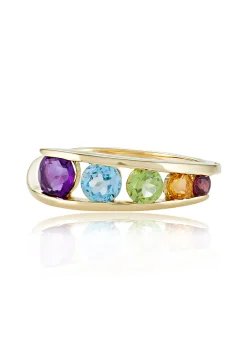 Effy Jewelry Mosaic 14K Yellow Gold Multi Gemstone Ring, 1.33 TCW | Rings
