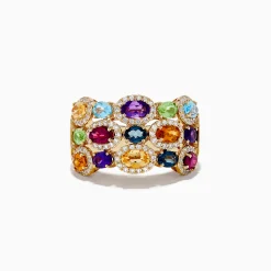 Effy Jewelry Mosaic 14K Yellow Gold Multi Gemstone Ring | Rings