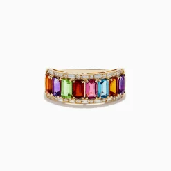 Effy Jewelry Mosaic 14K Yellow Gold Multi Gemstone and Diamond Ring | Rings