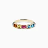 Effy Jewelry Mosaic 14K Yellow Gold Multi Color Gemstone Bezel Ring | Rings